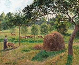 Skymningen i Eragny, 1896 av Camille Jacob Pissarro