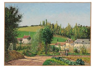 Hamlet nära Pontoise, 1872 av Camille Jacob Pissarro