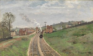 Lordship Lane Station, Dulwich, 1871 av Camille Jacob Pissarro