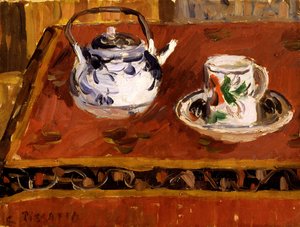 Stilleben, kopp och tekanna, 1899. av Camille Jacob Pissarro
