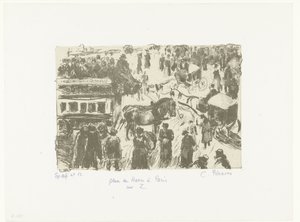 Place du Havre Place du Havre i Paris på Z (titel på objekt) av Camille Jacob Pissarro