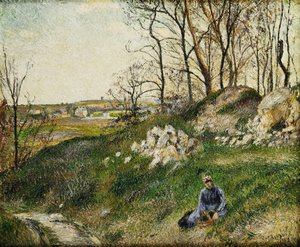 Kålplockarna, Pontoise; Kålbrotten, Pontoise, 1882 av Camille Jacob Pissarro