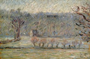 The Hill at Vaches, Bazincourt, c.1890 av Camille Jacob Pissarro