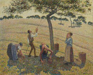 Äppelskörd av Camille Jacob Pissarro
