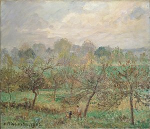 Höst, Morgondimma, Éragny-sur-Epte, 1902 av Camille Pissarro