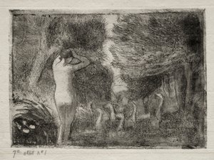 Badare och gäss av Camille Pissarro