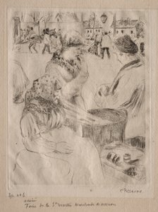 Kastanjförsäljare av Camille Pissarro