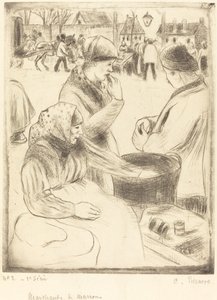 Kastanjförsäljare av Camille Pissarro