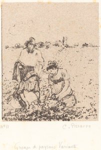 Grupp av bönder Grupp av bönder, c. 1899. av Camille Pissarro