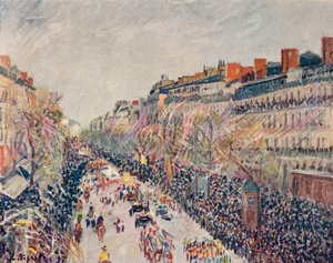 Mi-Careme på boulevarderna, 1897 av Camille Jacob Pissarro