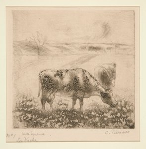 La Vache (kon) av Camille Pissarro