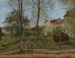 Landskap vid Louveciennes (höst) av Camille Pissarro