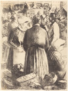 Marknad vid Pontoise Marknad vid Pontoise, ca. 1895. av Camille Pissarro