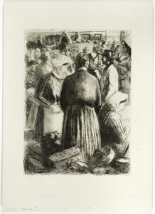 Marknad i Pointoise av Camille Pissarro
