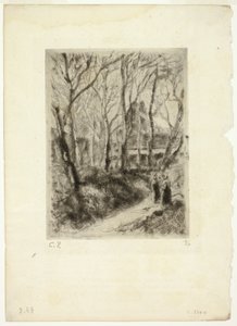 Stig vid Pontoise av Camille Pissarro