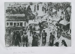 Place du Havre, Paris, c1897 av Camille Pissarro