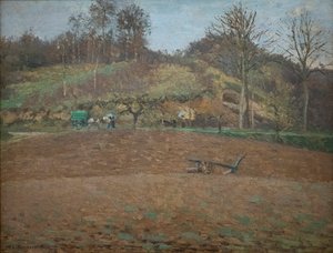 Plöjt land av Camille Pissarro