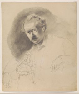 Porträtt av målaren Fritz Melbye (1826-1869) av Camille Pissarro