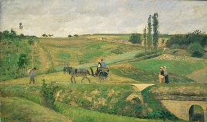 Väg nära Pontoise ... av Camille Pissarro