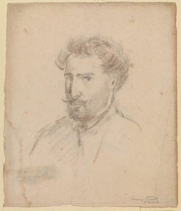 Självporträtt, trekvartsprofil till vänster (Caracas (?) 1853/54) av Camille Pissarro