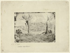 Solnedgång av Camille Pissarro