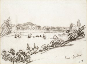 Studie av Kew Gardens, c1890-talet av Camille Pissarro
