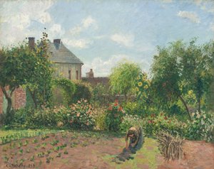 Konstnärens trädgård i Eragny, 1898. av Camille Pissarro