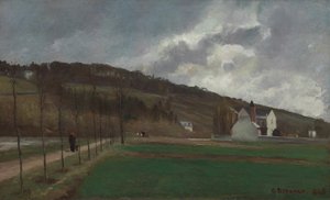 The Banks of the Marne på vintern av Camille Pissarro