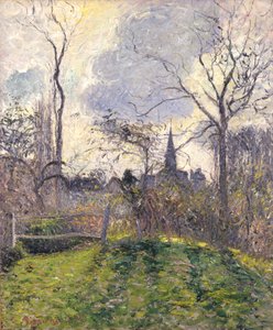 Klocktornet i Bazincourt av Camille Pissarro