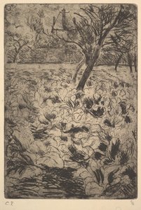 Kålfältet, ca. 1880. av Camille Jacob Pissarro