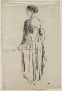 Cowherdess, Eragny av Camille Pissarro