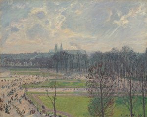 Tuileriernas trädgård en vintereftermiddag, 1899. av Camille Jacob Pissarro