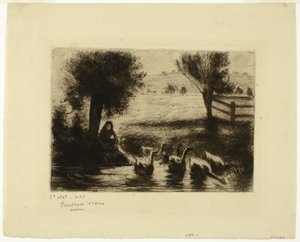 Gässen av Camille Pissarro