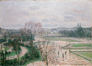 Tuilerierna, regnväder, 1899 av Camille Pissarro