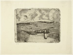 Kvinnan på vägen av Camille Pissarro