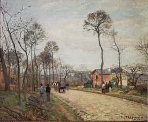 Vägen till Louveciennes - 1870. Olja på duk av Camille Jacob Pissarro