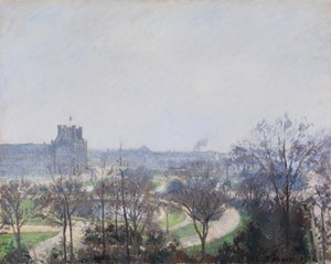 Tuileriernas trädgårdar av Camille Pissarro