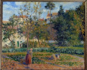Grönsaksträdgård vid Eremitaget, Pontoise-målning av Camille Pissarro (1830-1903) 1879 Sön. 0,55x0,65 m Paris, musee d