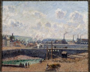 Vy över Dieppe, Duquesne Basin Målning av Camille Pissarro (1830-1903) 1902 Sön. 0,54x0,65 m Paris, Musee d