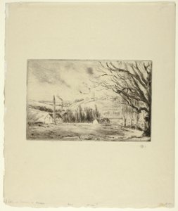 Utsikt över Pontoise av Camille Pissarro