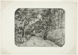 Wooded Lane vid Pontoise av Camille Pissarro