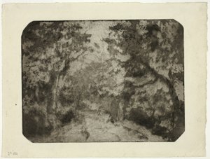 Wooded Lane vid Pontoise av Camille Pissarro
