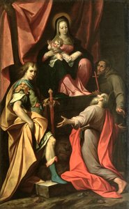 Madonna och barn med St. Vitalis, St. Hieronymus och St. Franciskus