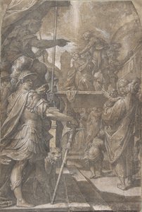 Martyrskap för en kvinnlig heliga Agnes, 1605-9. av Camillo Procaccini