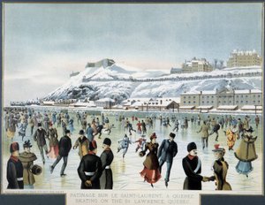 Skridskoåkning på St. Lawrence i Quebec City
