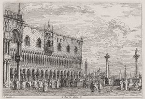 Piera del Bando. V. (The Piera del Bando. V [enice]), från serien Vedute (Views) av Canaletto (Giovanni Antonio Canal)