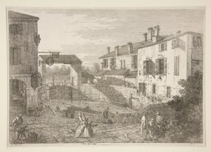 Le Porte del Dolo (The Locks of Dolo), från serien Vedute (Views) av Canaletto (Giovanni Antonio Canal)