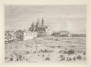S. Giustina i Pr? della Valle, från serien Vedute (Views) av Canaletto (Giovanni Antonio Canal)