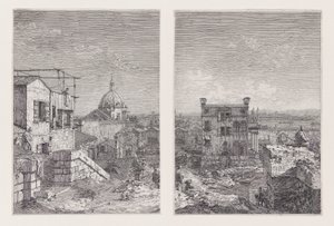 Huset med inskriften, från serien Vedute (Views) av Canaletto (Giovanni Antonio Canal)