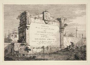Titelplatta, från serien Vedute (Views) av Canaletto (Giovanni Antonio Canal)